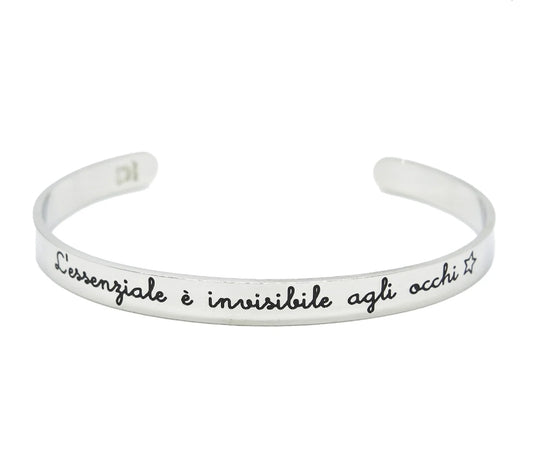 Bracciale rigido "L'essenziale è invisibile agli occhi"